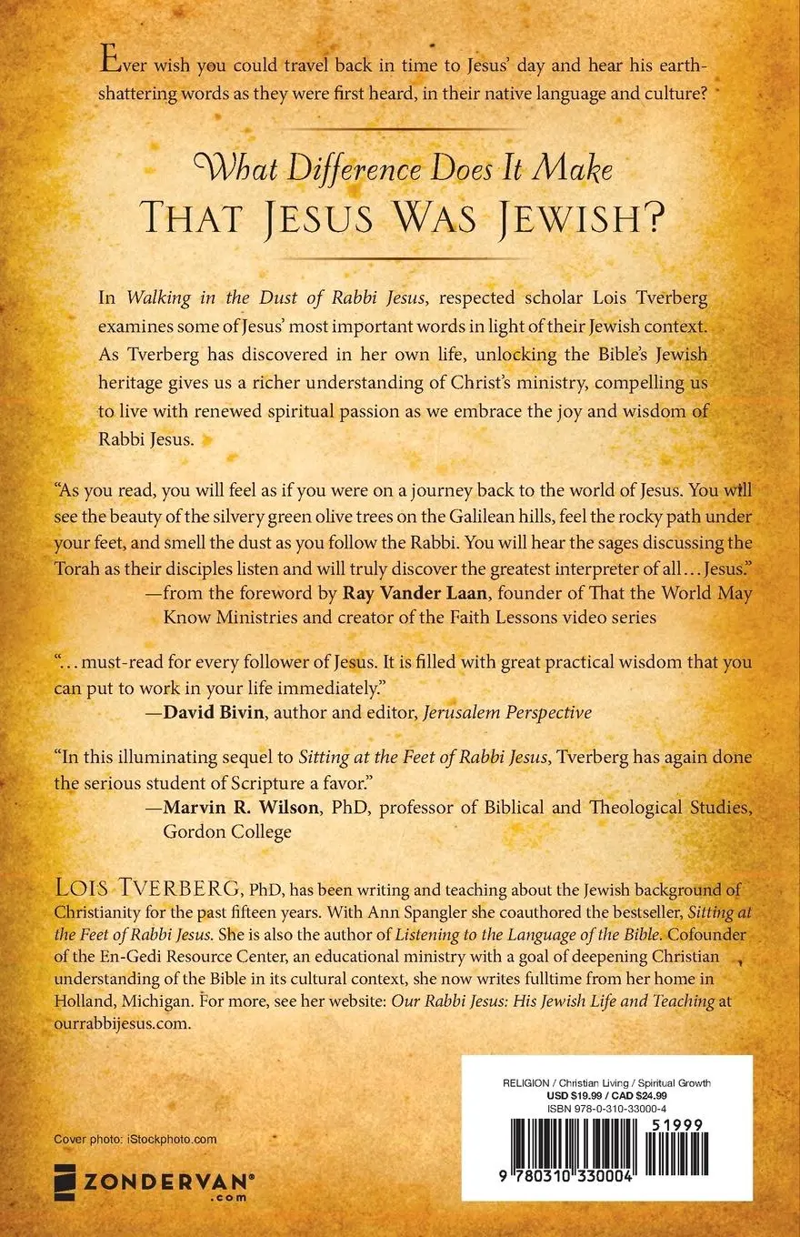 Rückseite: 9780310330004 | WALKING IN DUST RABBI JESUS | Tverberg Lois | Taschenbuch | Englisch