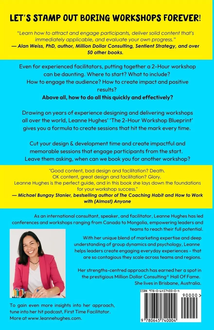 Rückseite: 9780645740004 | The 2-Hour Workshop Blueprint | Leanne Hughes | Taschenbuch | Englisch
