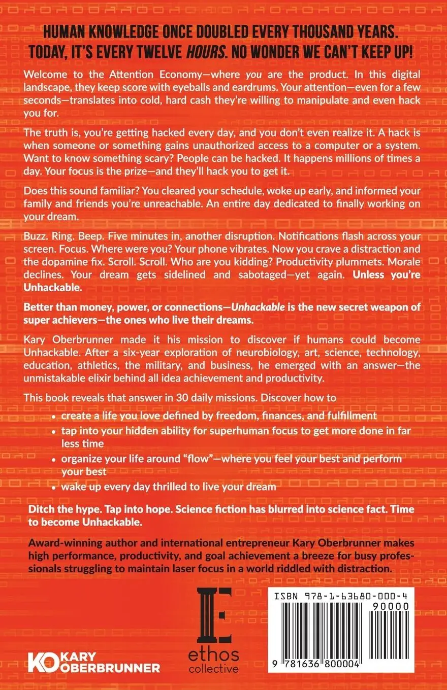 Rückseite: 9781636800004 | Unhackable | Kary Oberbrunner | Taschenbuch | Englisch | 2020