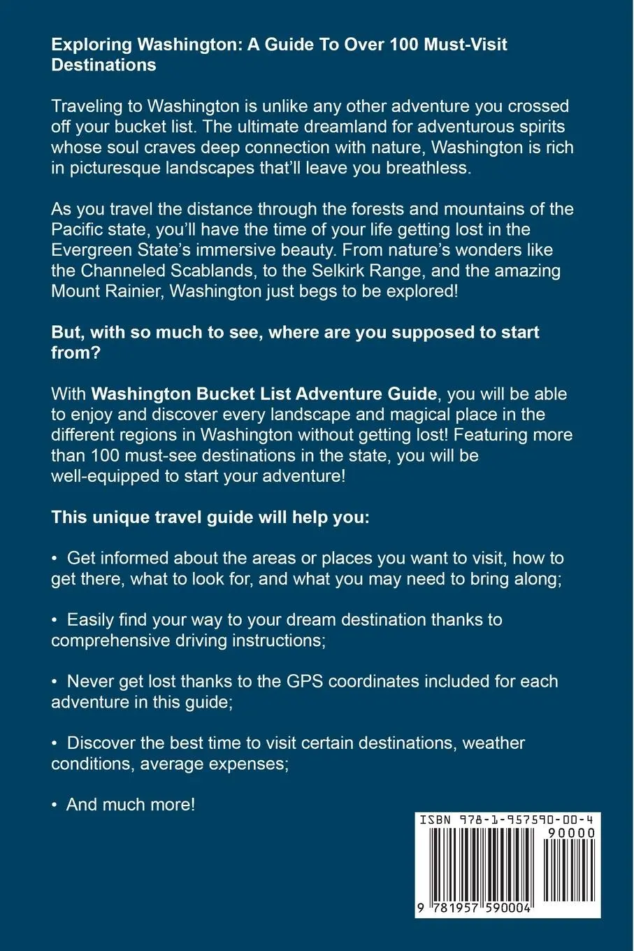 Rückseite: 9781957590004 | Washington Bucket List Adventure Guide | Craig Baker¿¿¿ | Taschenbuch