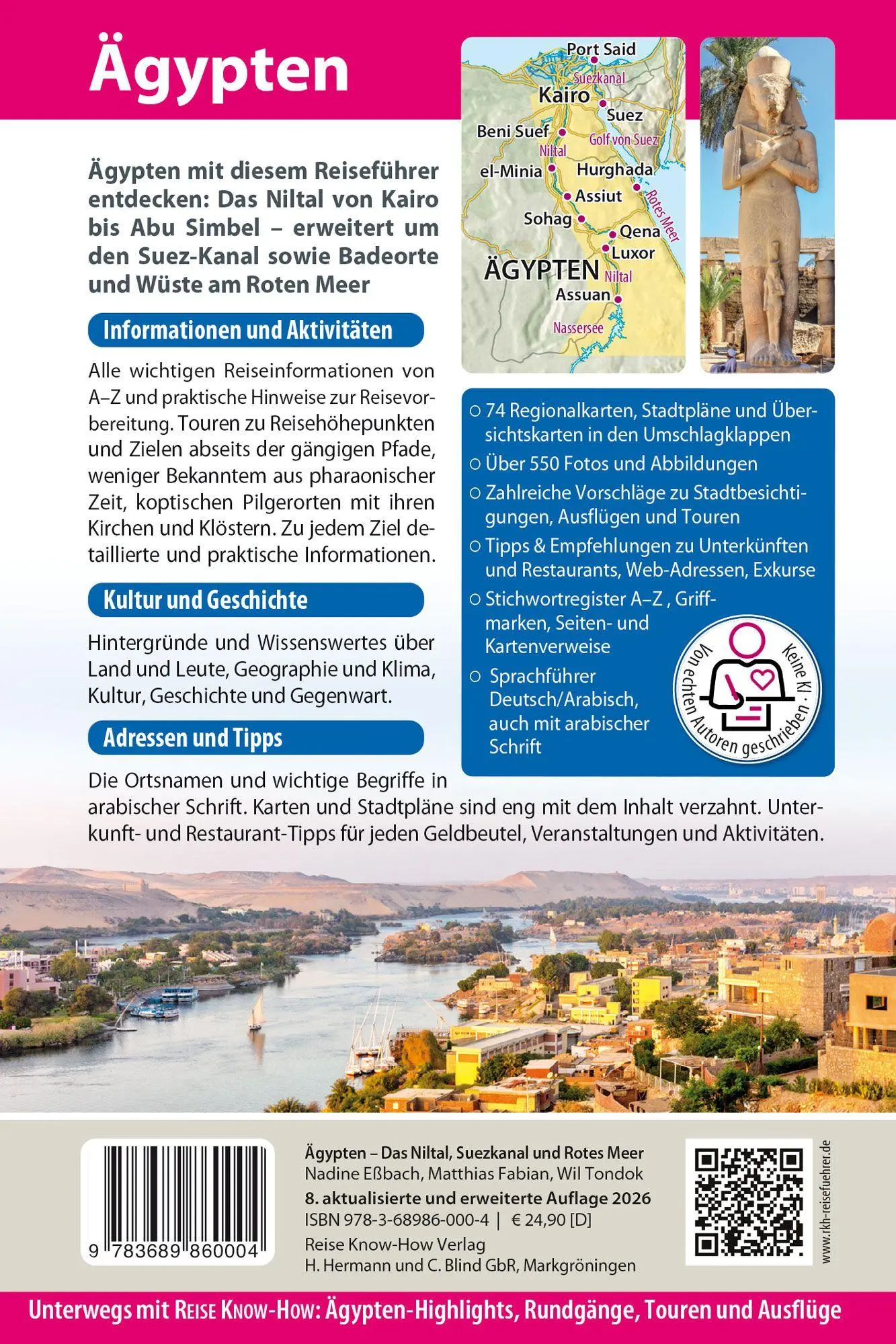 Bild: 9783689860004 | Reise Know-How Reiseführer Ägypten | Nadine Eßbach (u. a.) | Buch