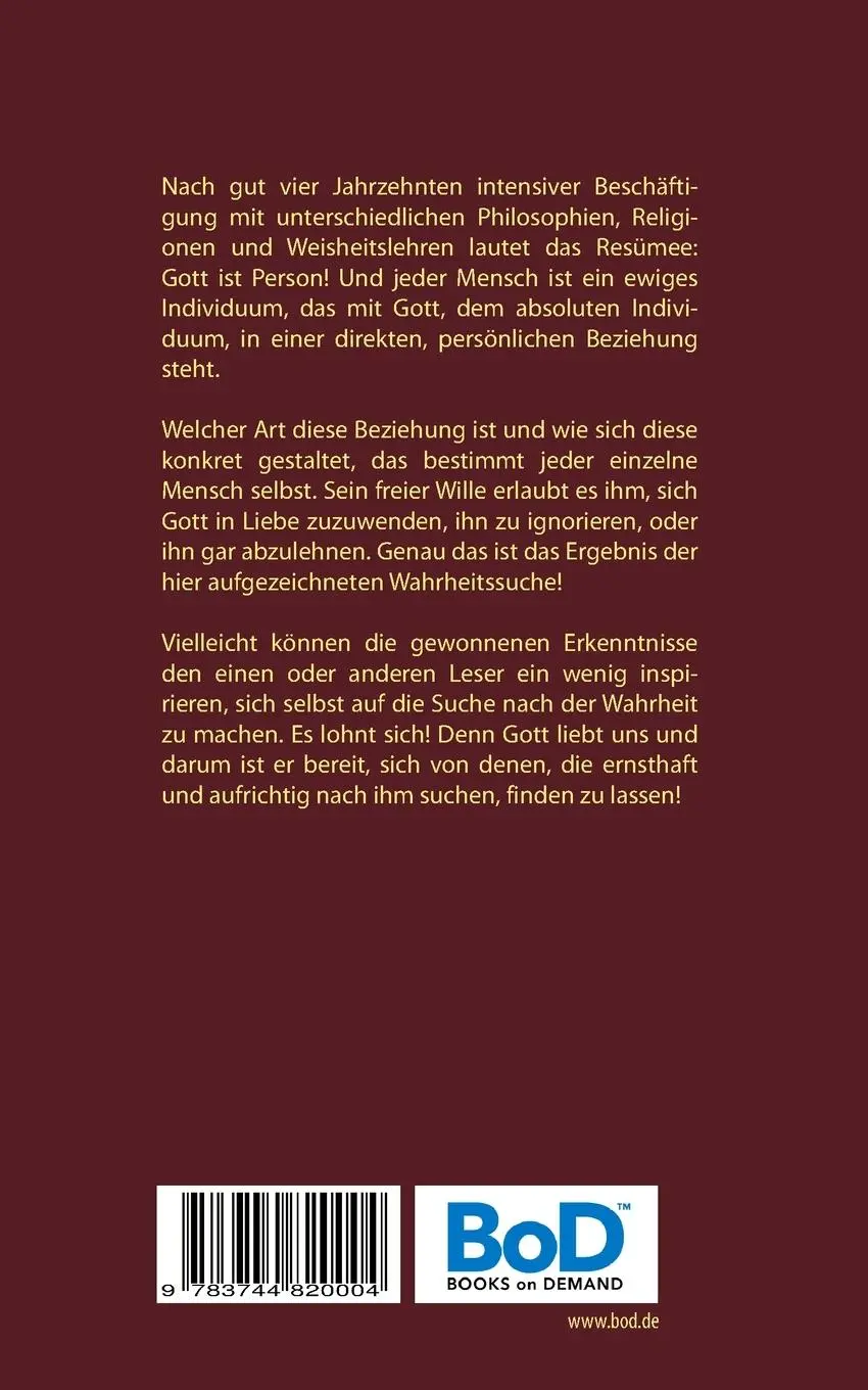 Rückseite: 9783744820004 | Gott ist Person! | Lothar-Rüdiger Lütge | Taschenbuch | 180 S. | 2019