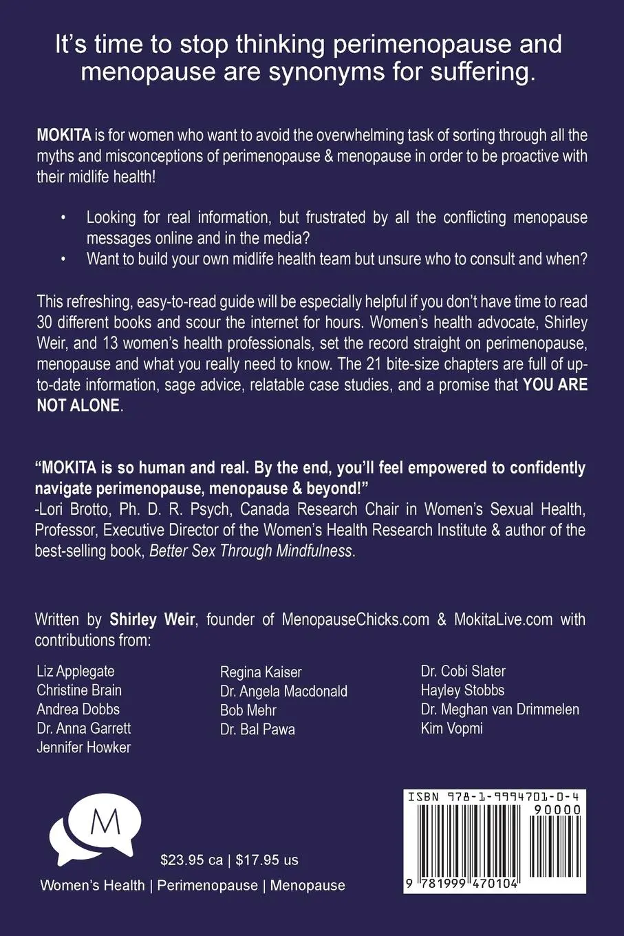 Rückseite: 9781999470104 | Mokita | How to Navigate Perimenopause With Confidence &amp; Ease. | Weir