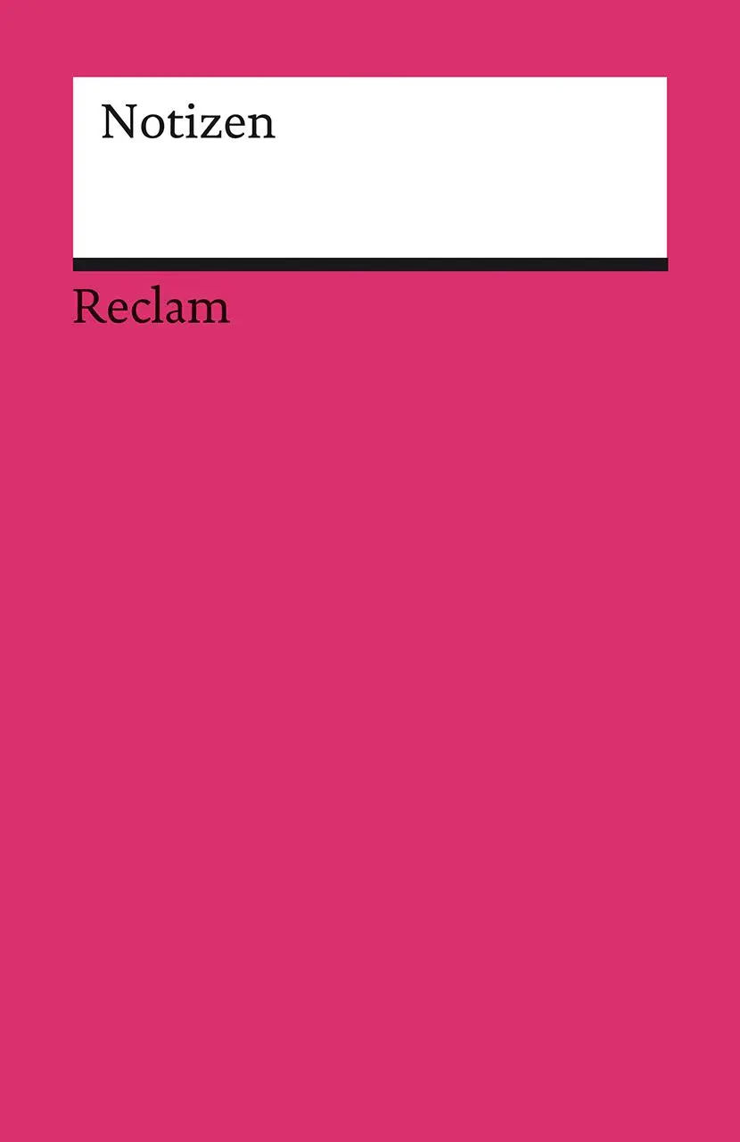 Cover: 9783150950104 | Notizen (magenta) | Das kleine Reclam-Notizbuch blanko | Notizbuch