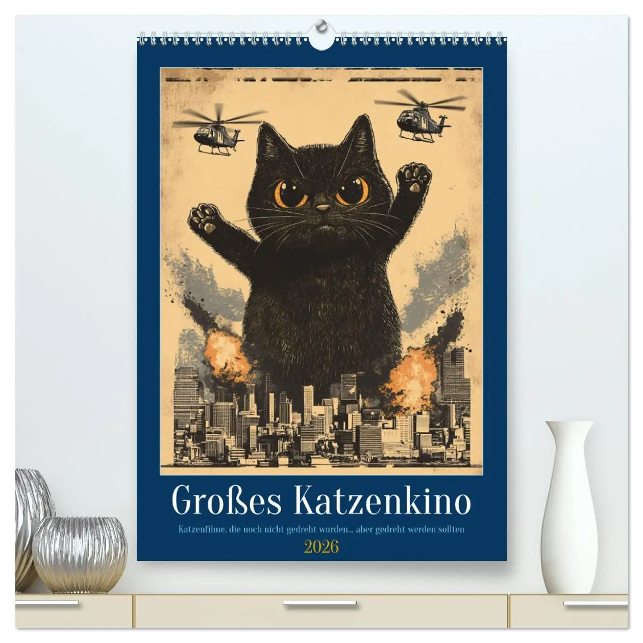Cover: 9783457260104 | Großes Katzenkino (hochwertiger Premium Wandkalender 2026 DIN A2...