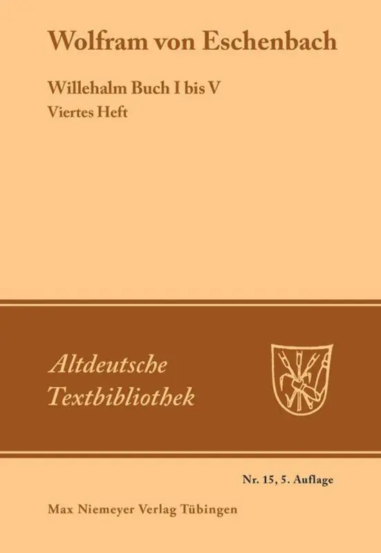 Cover: 9783484200104 | Willehalm Buch I bis V | Wolfram Von Eschenbach | Taschenbuch