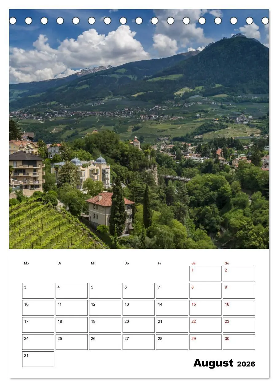 Bild: 9783516420104 | MERAN Terminplaner (Tischkalender 2026 DIN A5 hoch), CALVENDO...