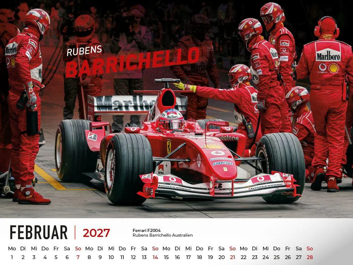 Bild: 9783693570104 | Ferrari Legenden in der Formel 1 Kalender 2027 | von gestern und heute