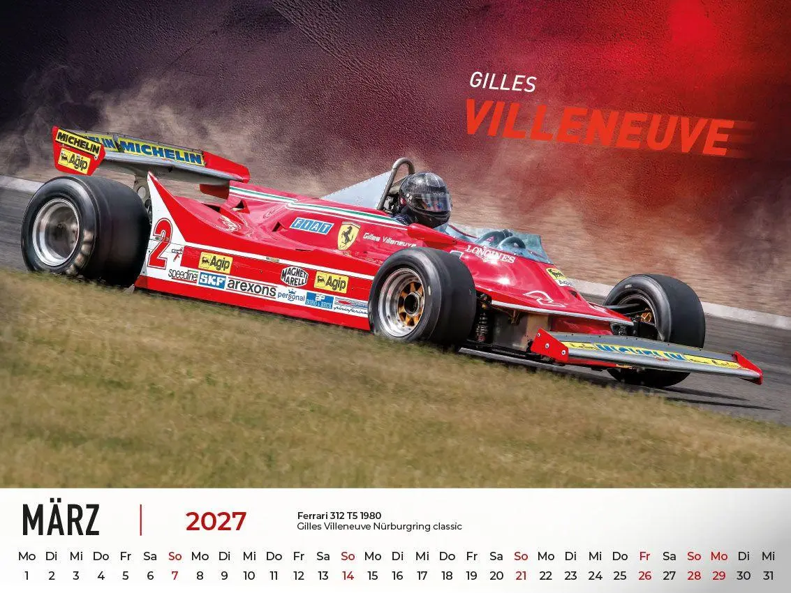 Bild: 9783693570104 | Ferrari Legenden in der Formel 1 Kalender 2027 | von gestern und heute