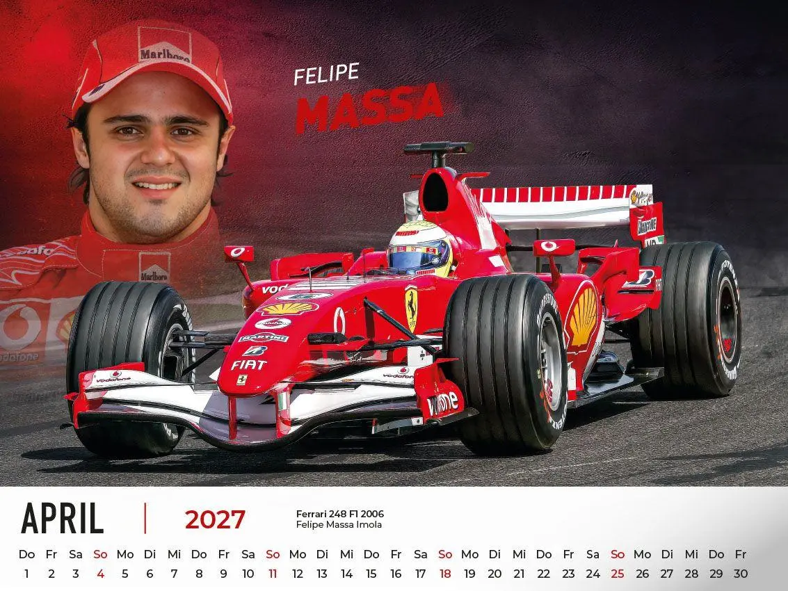 Bild: 9783693570104 | Ferrari Legenden in der Formel 1 Kalender 2027 | von gestern und heute