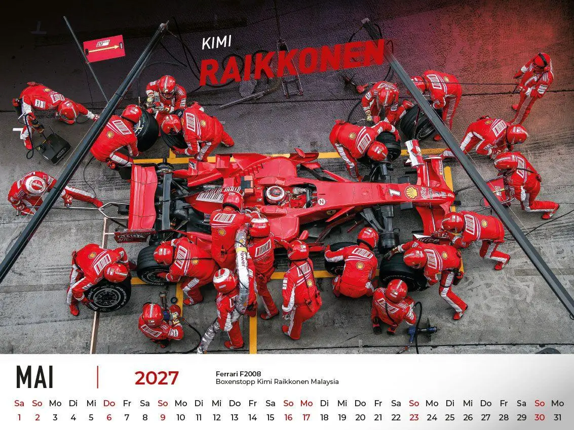 Bild: 9783693570104 | Ferrari Legenden in der Formel 1 Kalender 2027 | von gestern und heute