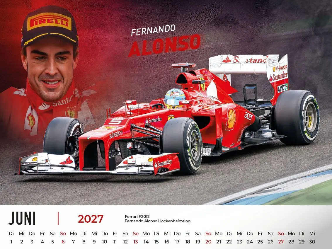 Bild: 9783693570104 | Ferrari Legenden in der Formel 1 Kalender 2027 | von gestern und heute