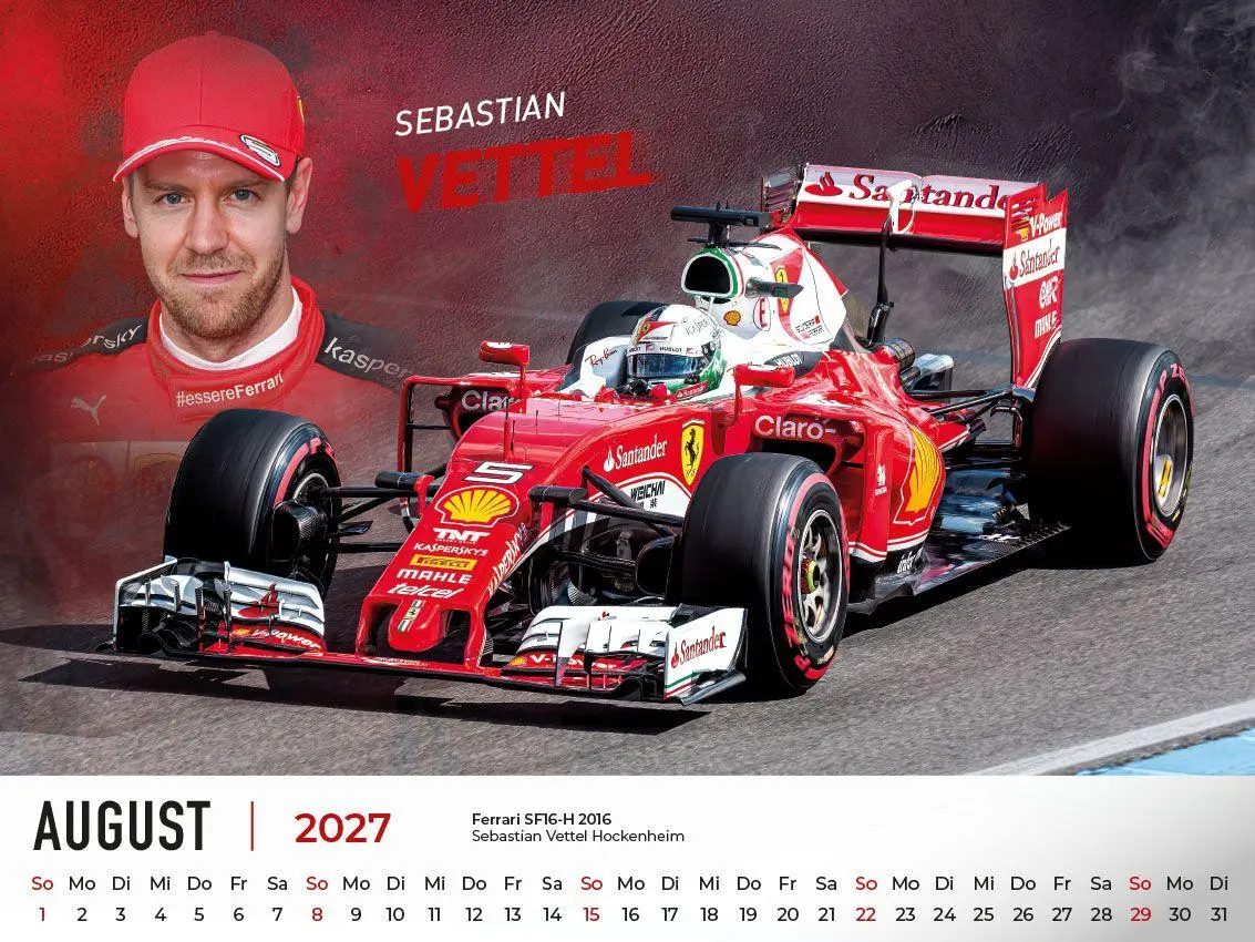 Bild: 9783693570104 | Ferrari Legenden in der Formel 1 Kalender 2027 | von gestern und heute