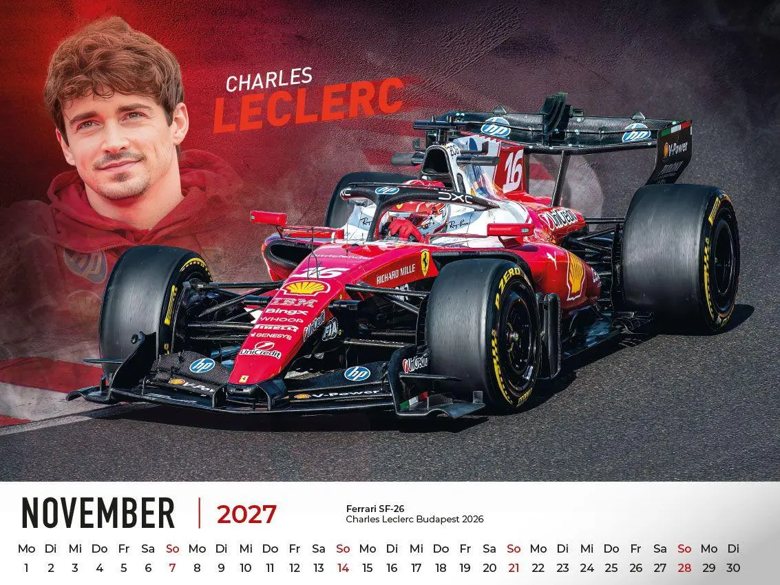 Bild: 9783693570104 | Ferrari Legenden in der Formel 1 Kalender 2027 | von gestern und heute