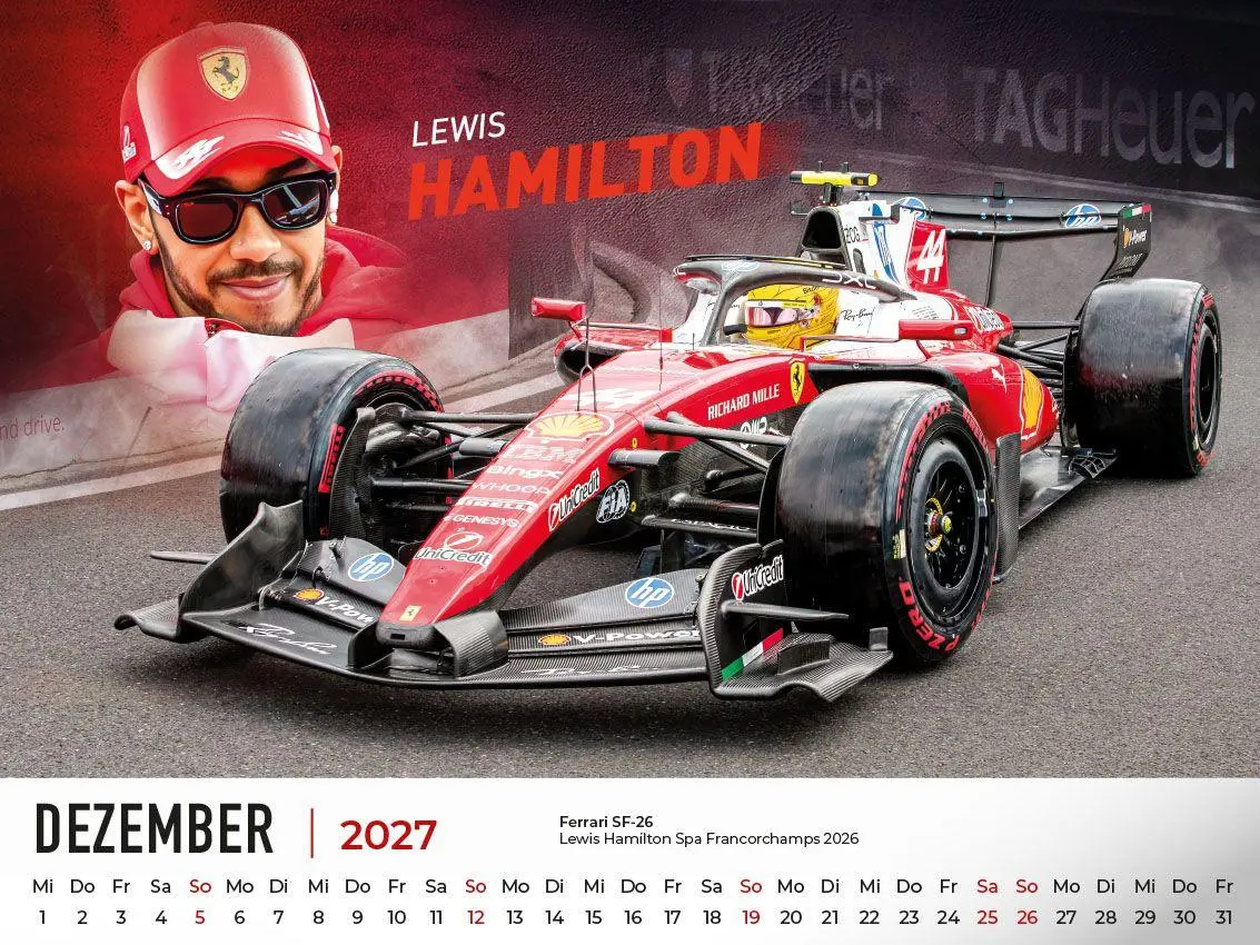 Bild: 9783693570104 | Ferrari Legenden in der Formel 1 Kalender 2027 | von gestern und heute