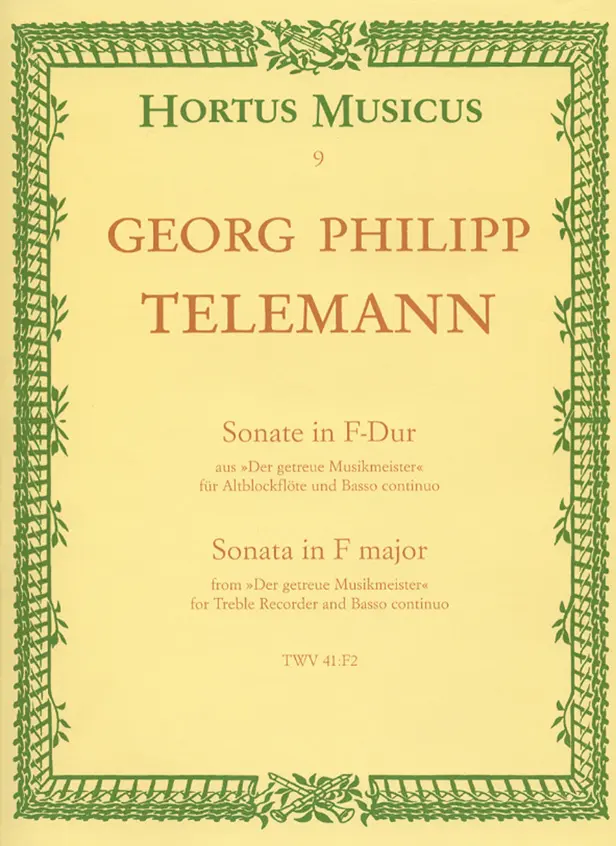 Cover: 9790006000104 | Sonata In F | Georg Philipp Telemann | Buch + Einzelstimme(n)