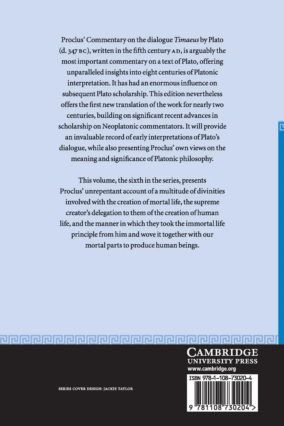 Rückseite: 9781108730204 | Proclus | Commentary on Plato's Timaeus | Proclus | Taschenbuch | 2018