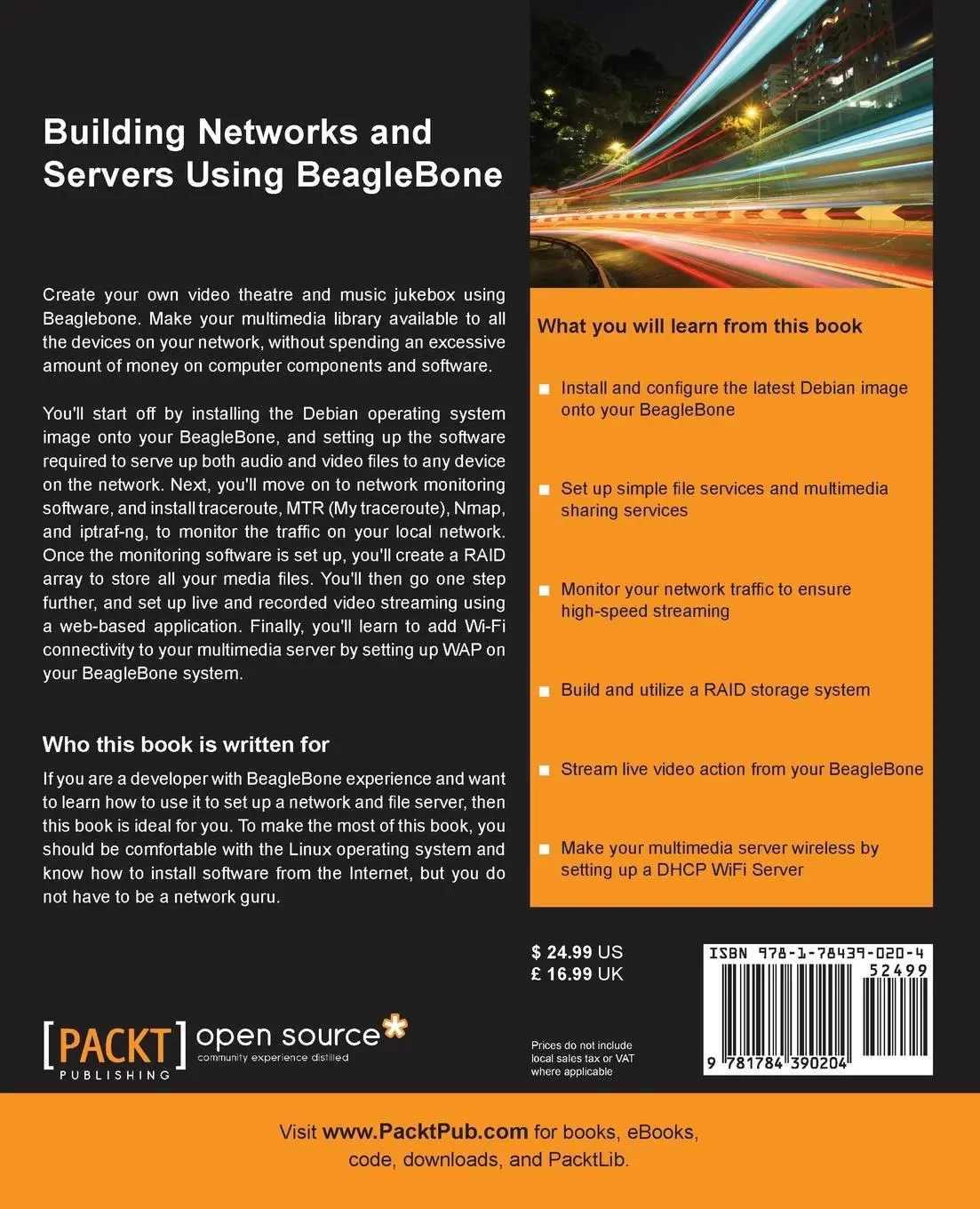 Rückseite: 9781784390204 | Building Network and Servers Using Beaglebone | Bill Pretty (u. a.)