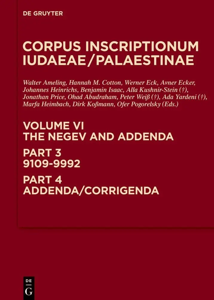 Cover: 9783112250204 | The Negev and Addenda | Walter Ameling (u. a.) | Buch | XIV | Englisch