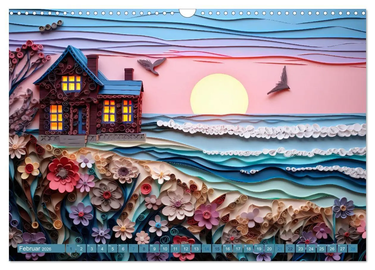Bild: 9783457490204 | Strandhauszauber aus Papier (Wandkalender 2026 DIN A3 quer),...