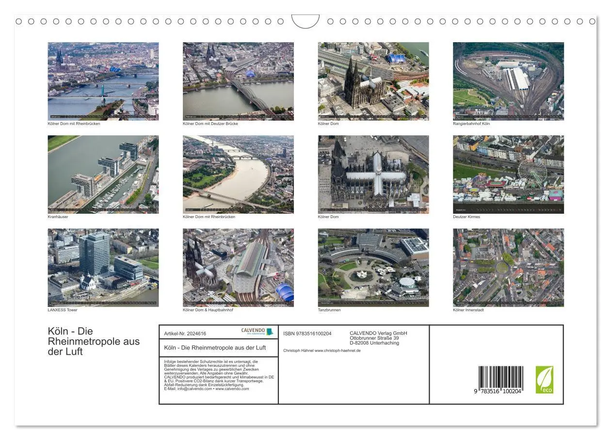 Bild: 9783516100204 | Köln - Die Rheinmetropole aus der Luft (Wandkalender 2026 DIN A3...