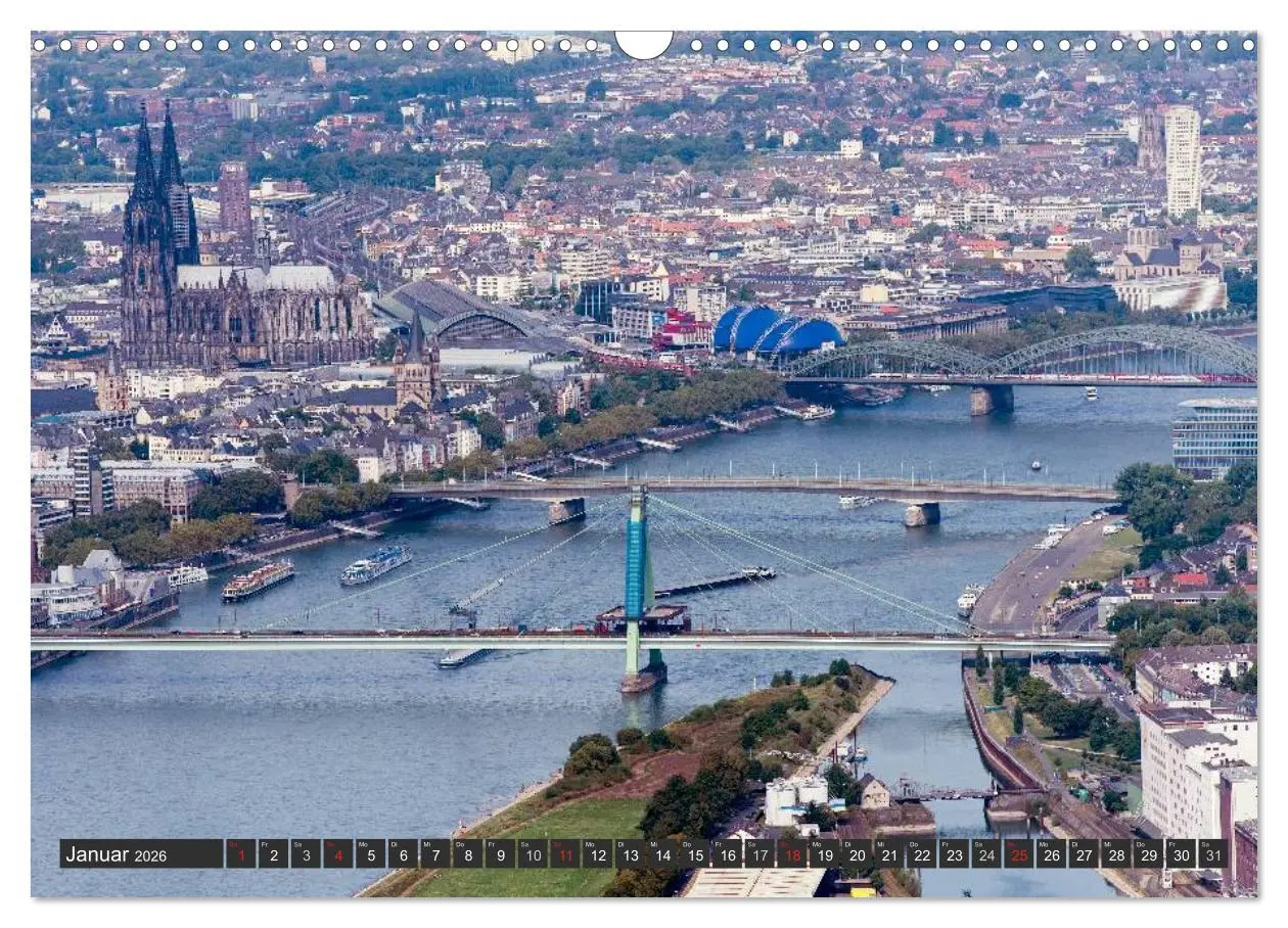 Bild: 9783516100204 | Köln - Die Rheinmetropole aus der Luft (Wandkalender 2026 DIN A3...