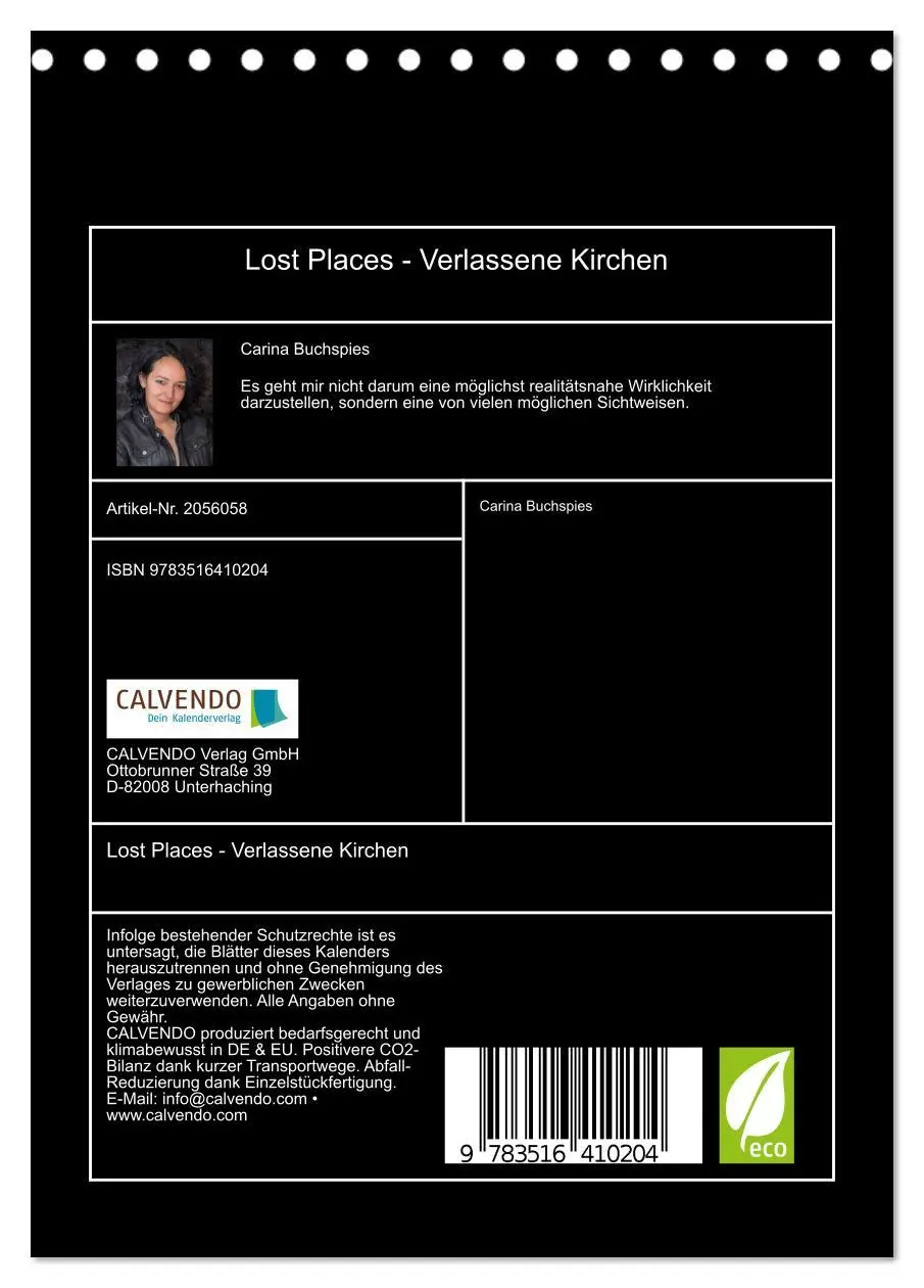 Bild: 9783516410204 | Lost Places - Verlassene Kirchen (Tischkalender 2026 DIN A5 hoch),...