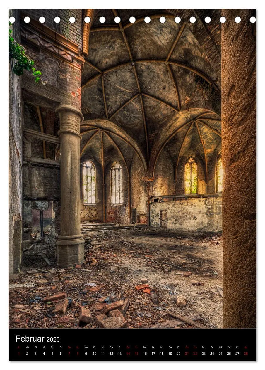 Bild: 9783516410204 | Lost Places - Verlassene Kirchen (Tischkalender 2026 DIN A5 hoch),...