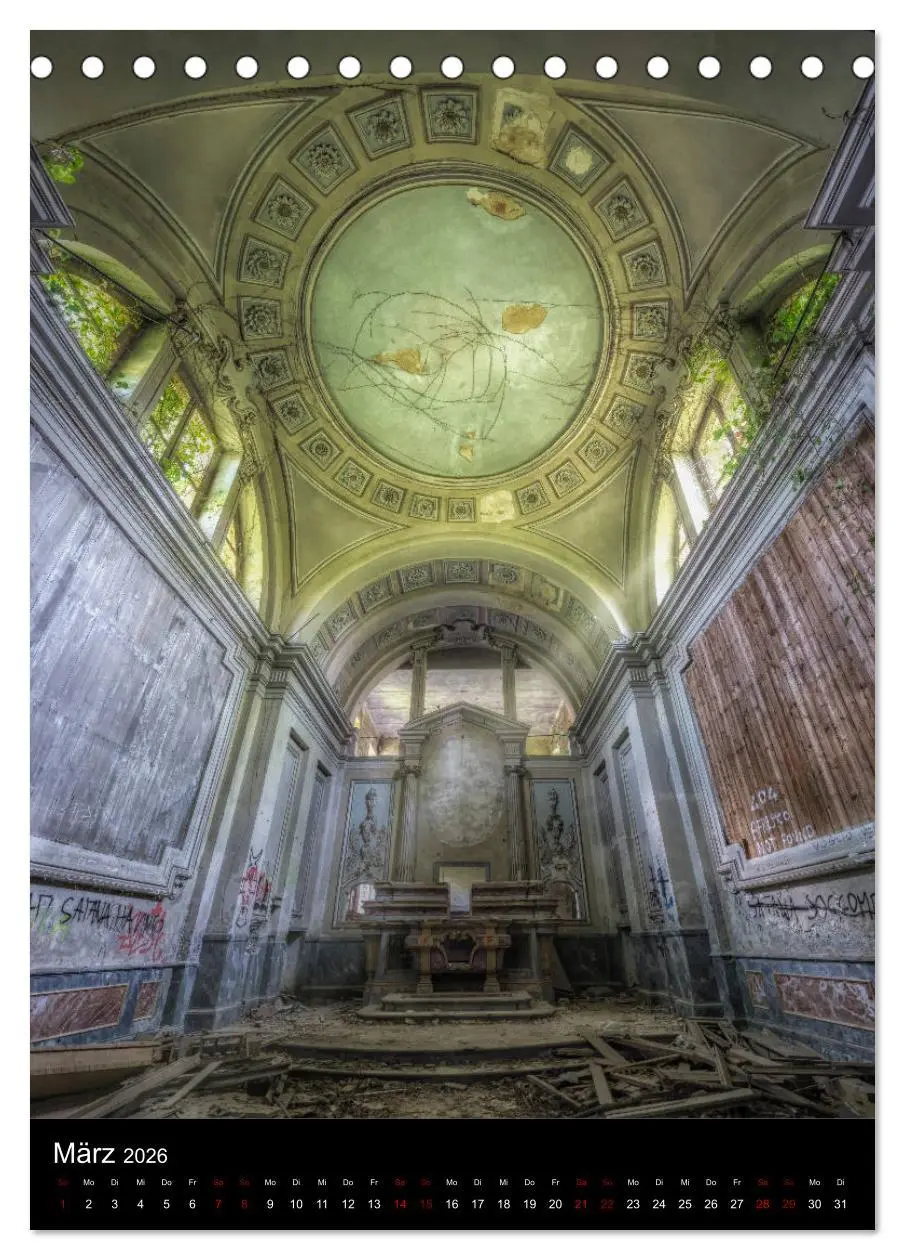 Bild: 9783516410204 | Lost Places - Verlassene Kirchen (Tischkalender 2026 DIN A5 hoch),...