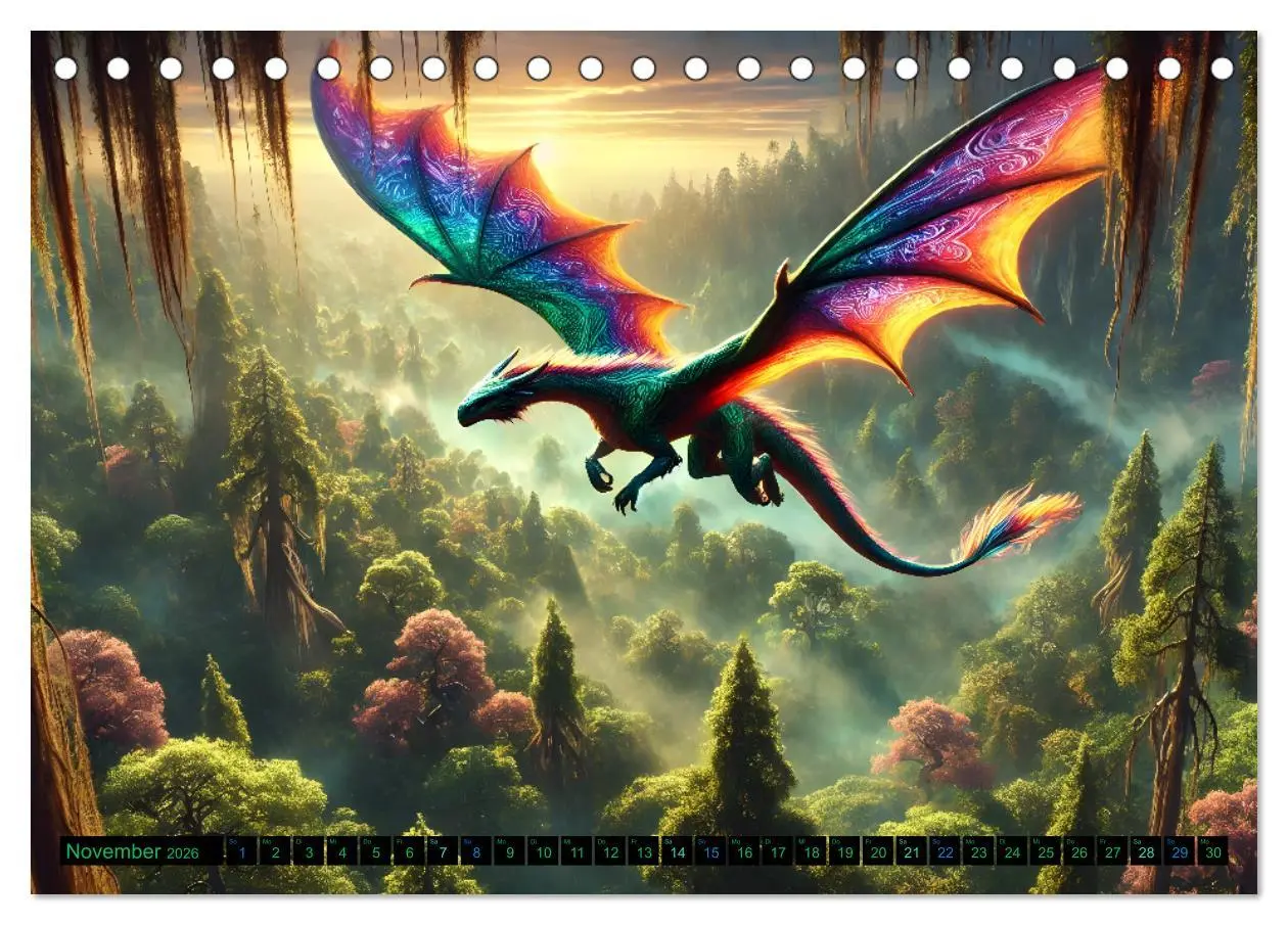 Bild: 9783516650204 | Prächtige Drachen, gut oder böse? (Tischkalender 2026 DIN A5 quer),...