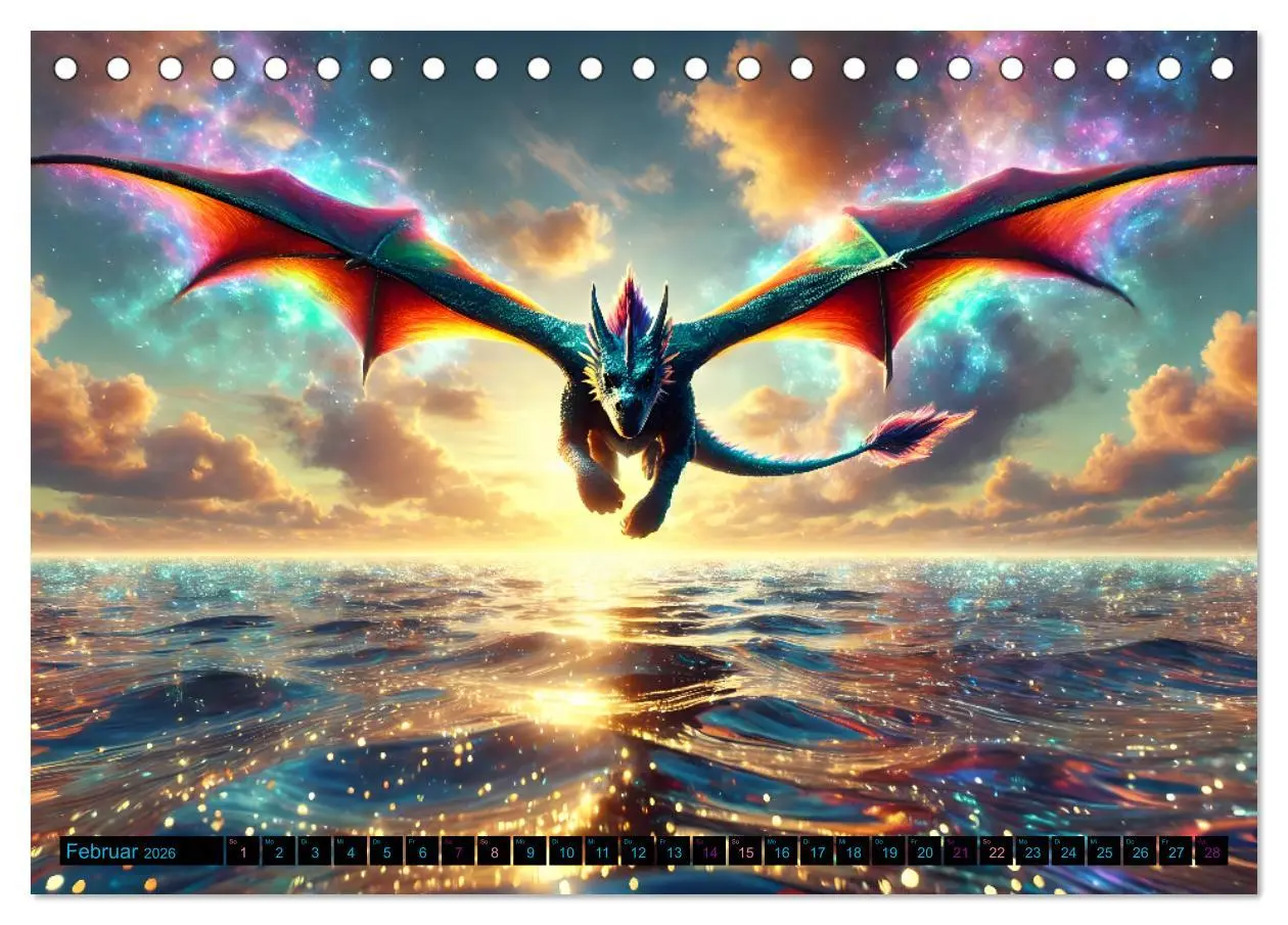Bild: 9783516650204 | Prächtige Drachen, gut oder böse? (Tischkalender 2026 DIN A5 quer),...