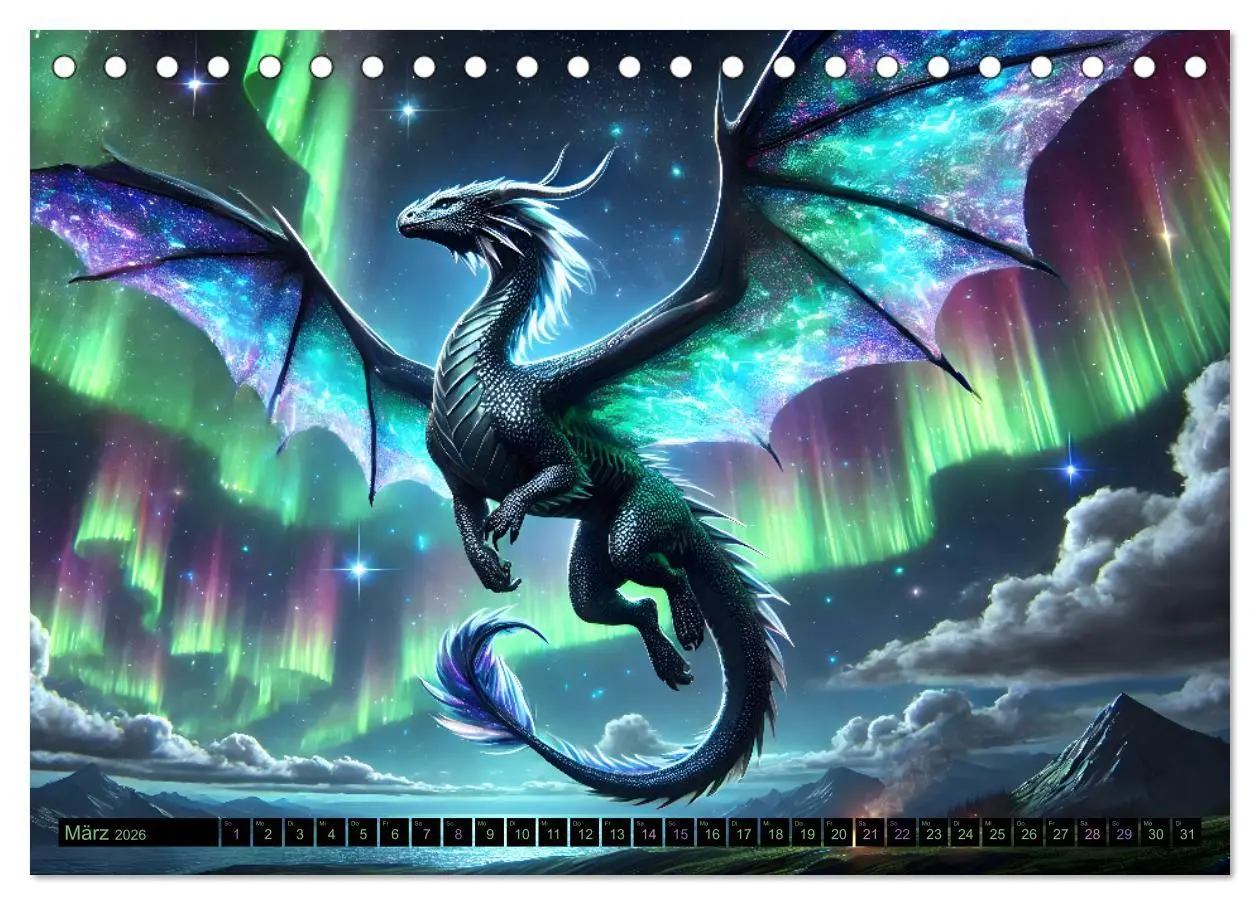Bild: 9783516650204 | Prächtige Drachen, gut oder böse? (Tischkalender 2026 DIN A5 quer),...