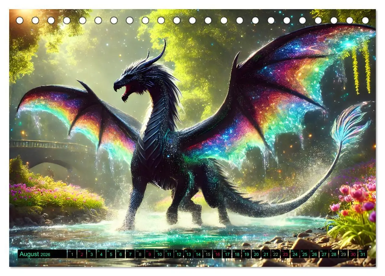 Bild: 9783516650204 | Prächtige Drachen, gut oder böse? (Tischkalender 2026 DIN A5 quer),...