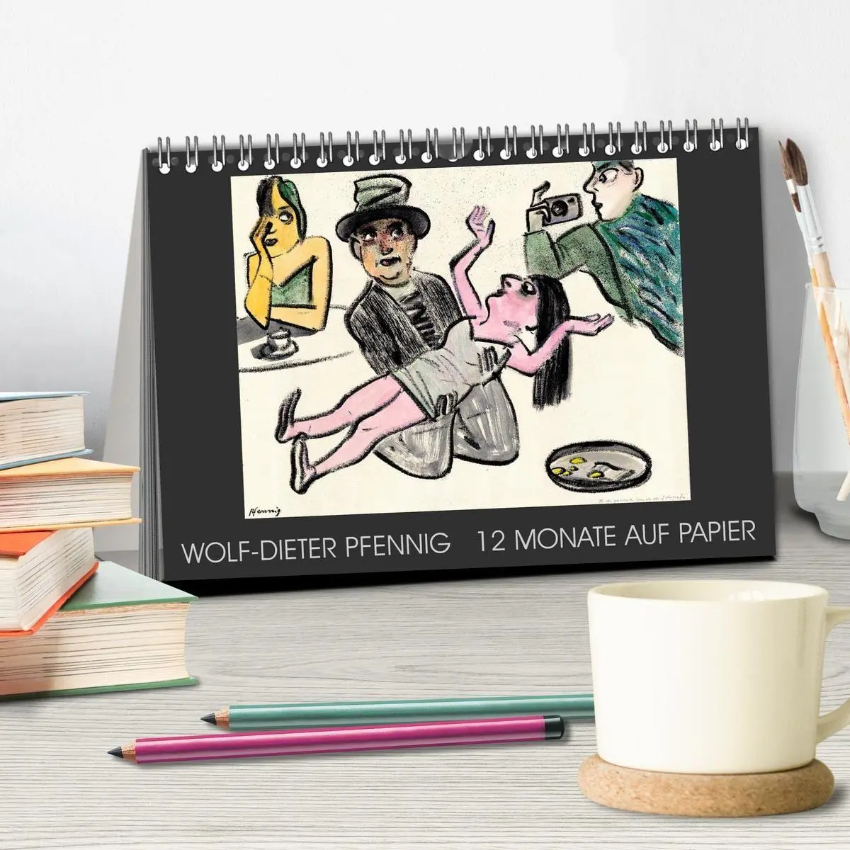 Bild: 9783594010204 | Wolf-Dieter Pfenning - 12 Monate auf Papier (Tischkalender 2027 DIN...