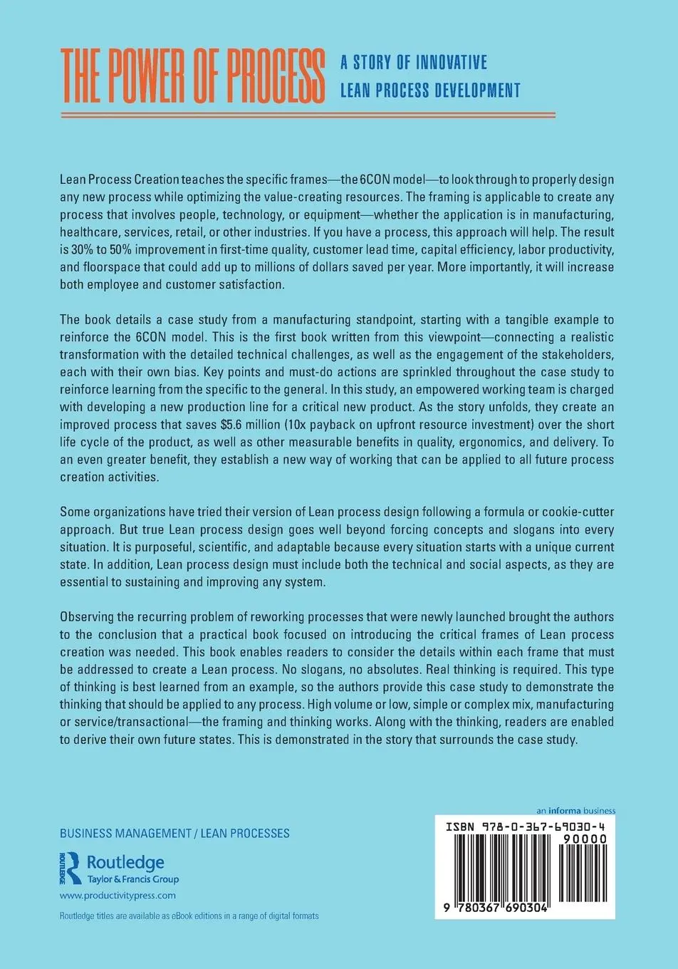 Rückseite: 9780367690304 | The Power of Process | A Story of Innovative Lean Process Development