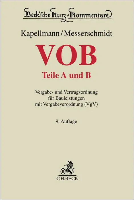 Cover: 9783406820304 | VOB Teile A und B | Klaus D. Kapellmann (u. a.) | Buch | XXII | 2025