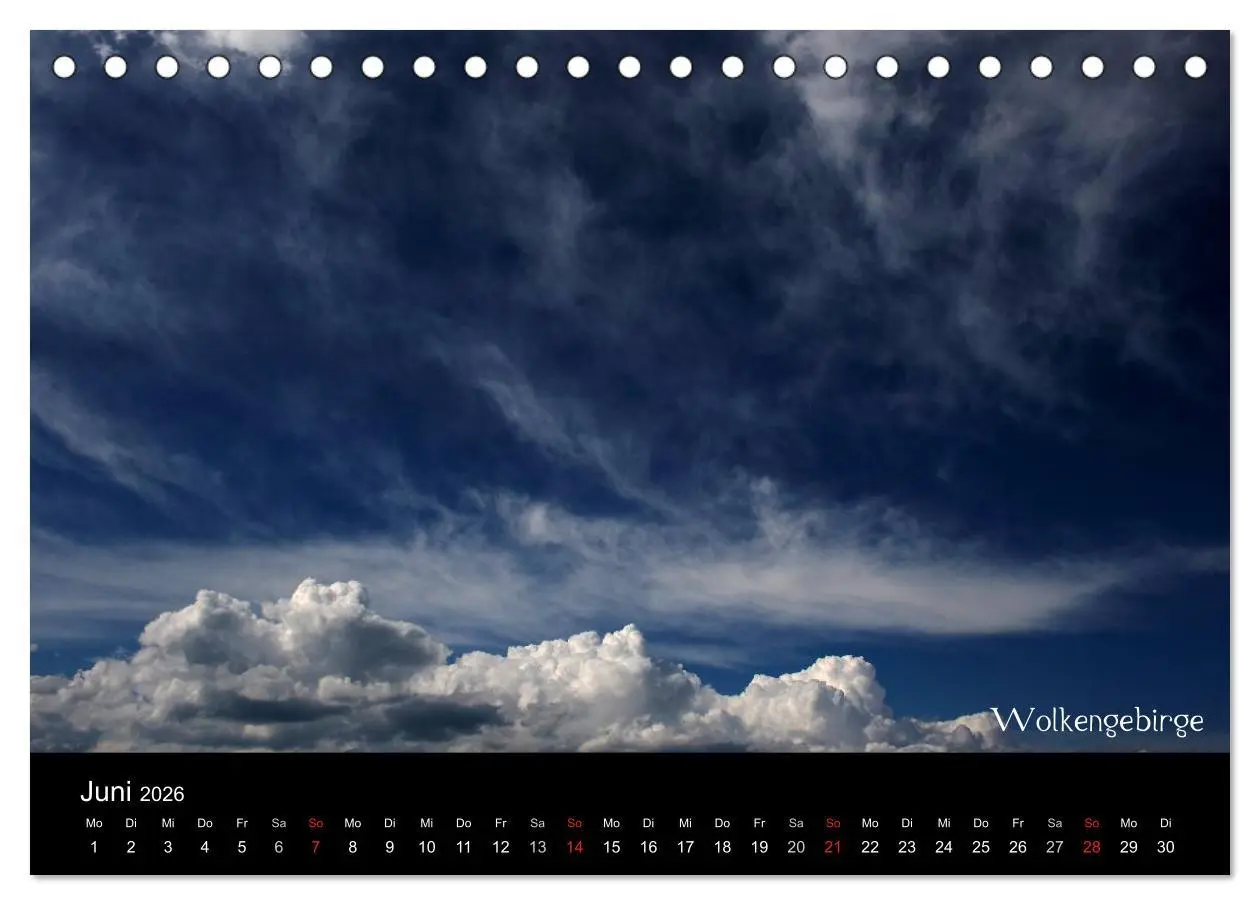 Bild: 9783516190304 | Wolken-Kunstwerke (Tischkalender 2026 DIN A5 quer), CALVENDO...