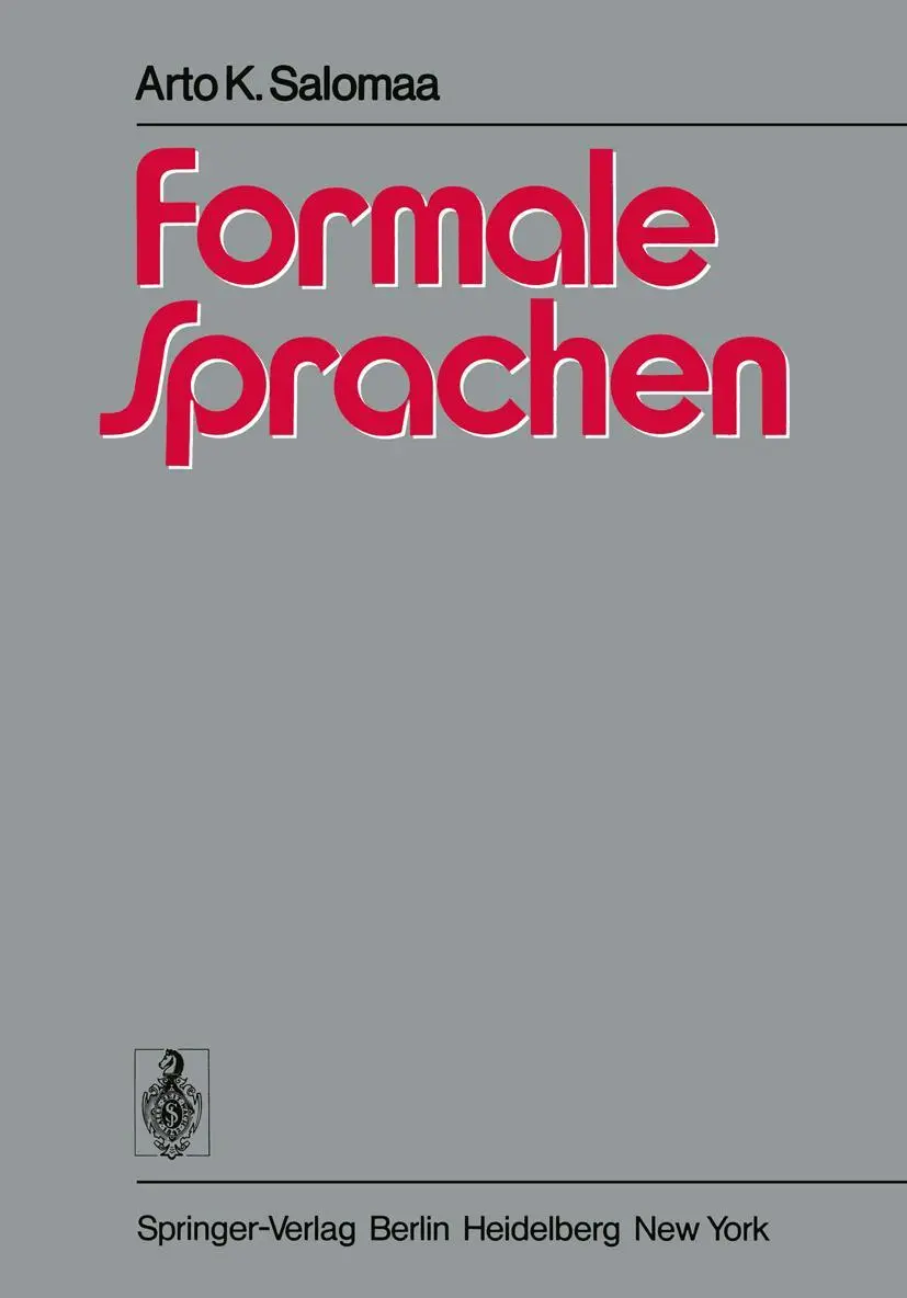 Cover: 9783540090304 | Formale Sprachen | Arto K. Salomaa | Taschenbuch | xii | Deutsch
