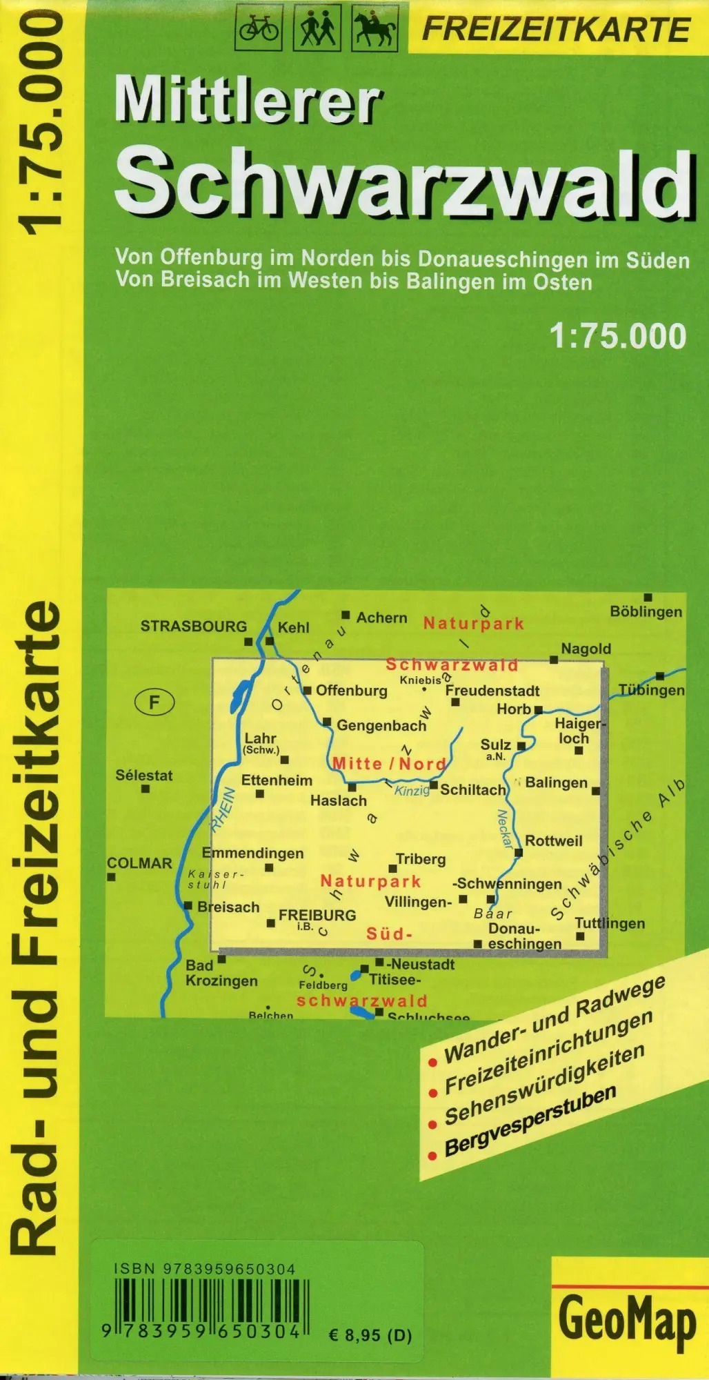 Bild: 9783959650304 | Naturpark Schwarzwald Mitte - Rad- und Freizeitkarte 1 : 75 000 | 2021
