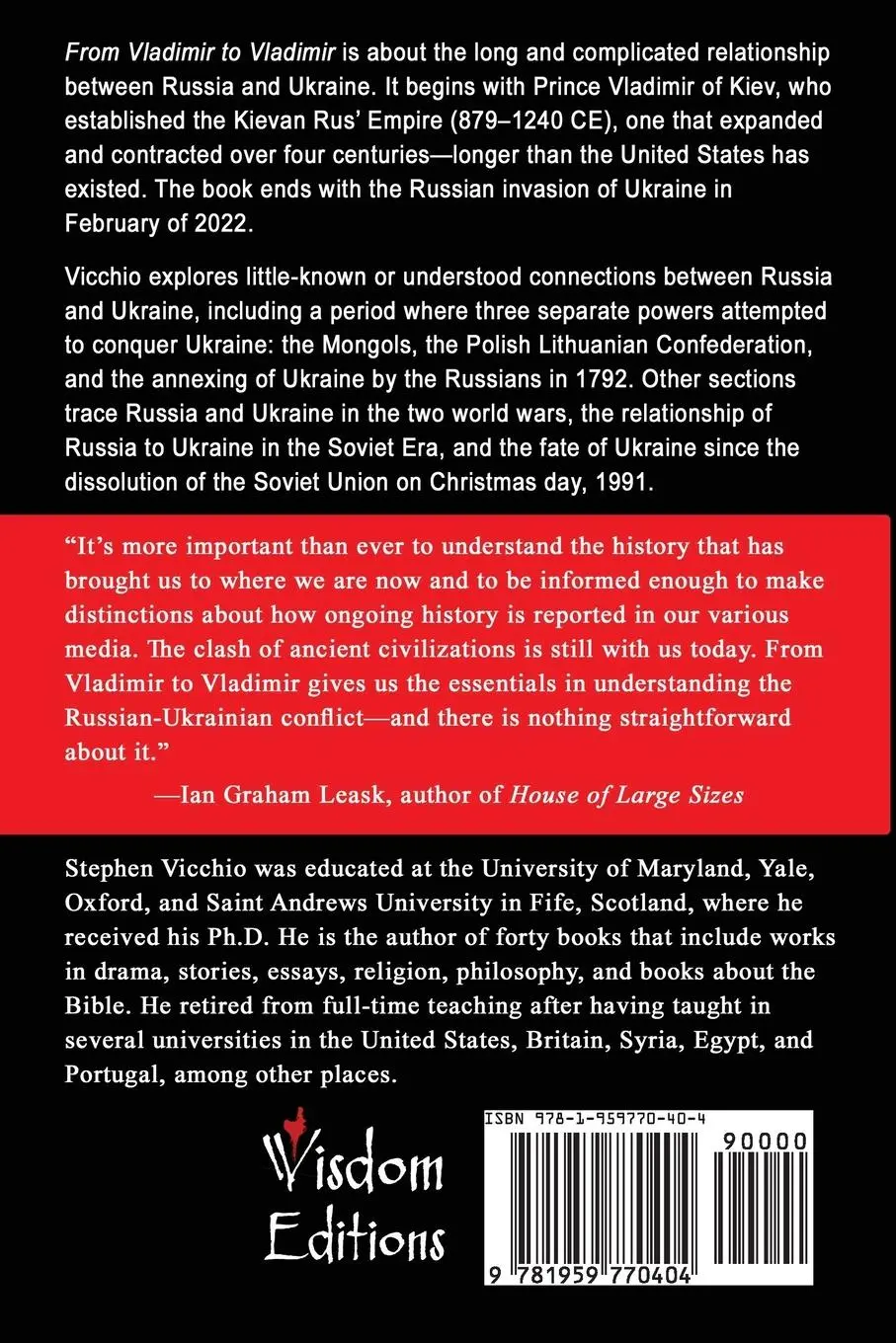 Rückseite: 9781959770404 | From Vladimir to Vladimir | A History of Russia-Ukraine Relations