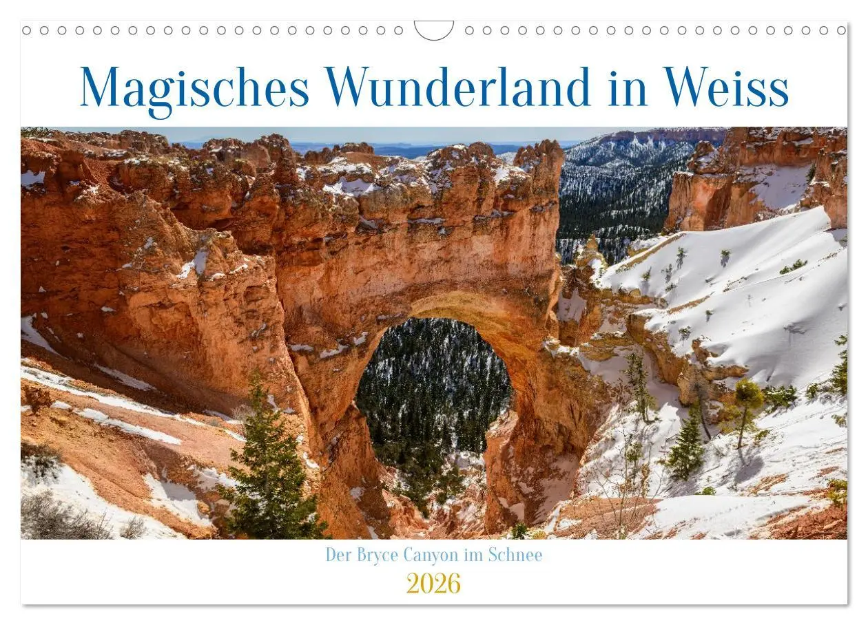 Cover: 9783457300404 | Magisches Wunderland in Weiss (Wandkalender 2026 DIN A3 quer),...