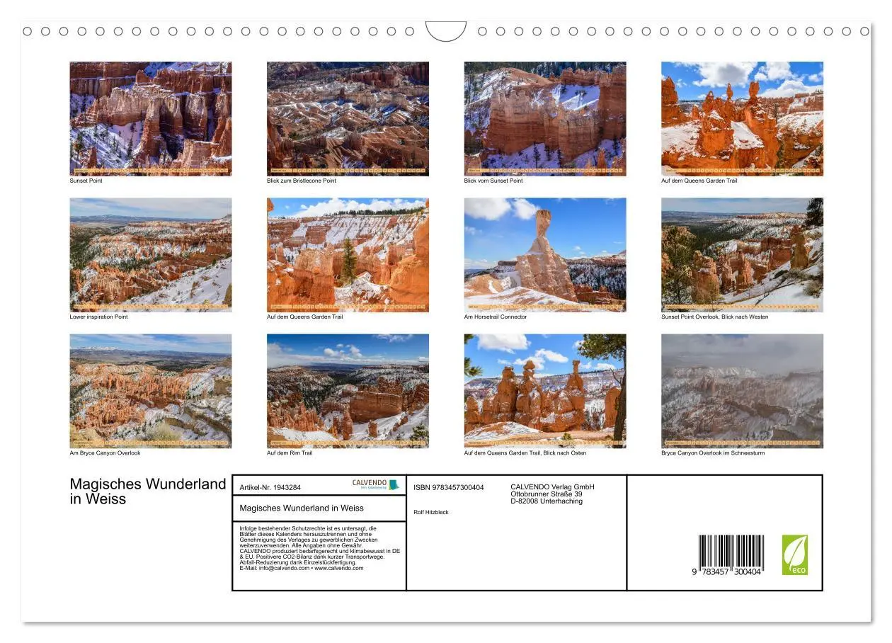 Bild: 9783457300404 | Magisches Wunderland in Weiss (Wandkalender 2026 DIN A3 quer),...