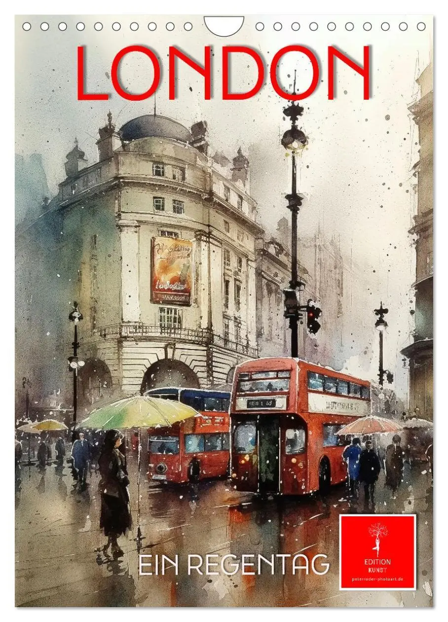 Cover: 9783516320404 | London - ein Regentag (Wandkalender 2026 DIN A4 hoch), CALVENDO...