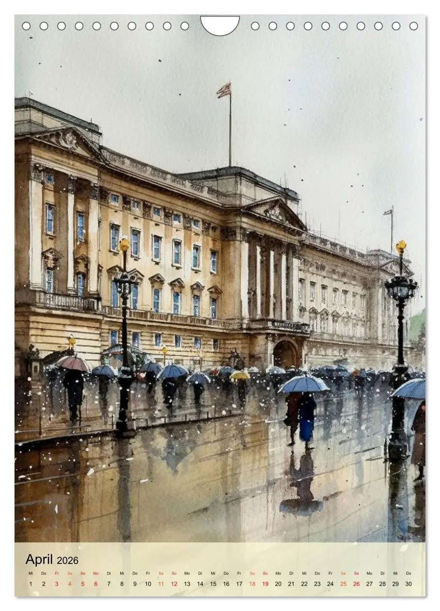 Bild: 9783516320404 | London - ein Regentag (Wandkalender 2026 DIN A4 hoch), CALVENDO...