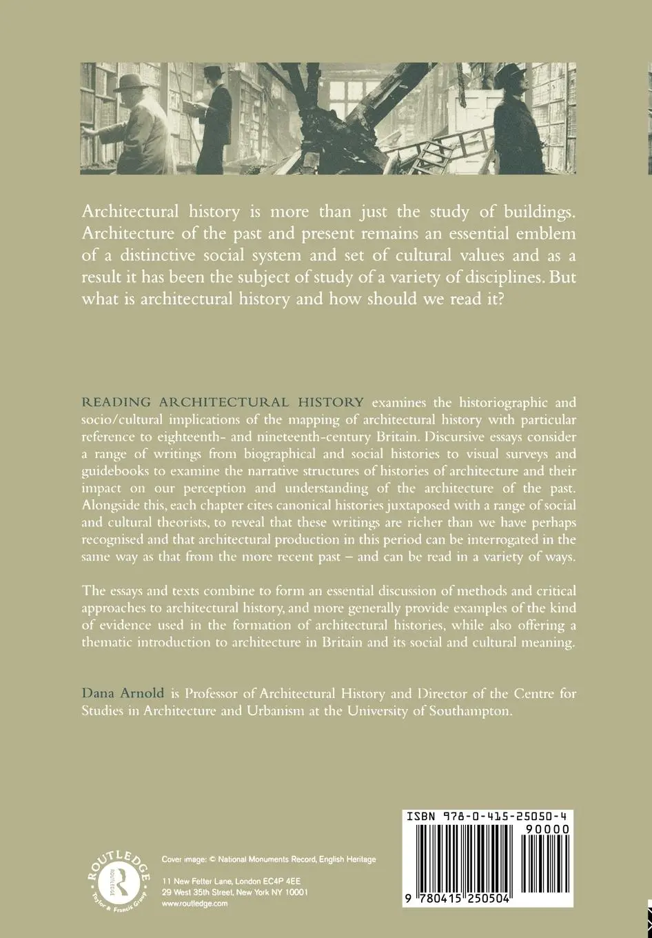 Rückseite: 9780415250504 | Reading Architectural History | Dana Arnold | Taschenbuch | Englisch