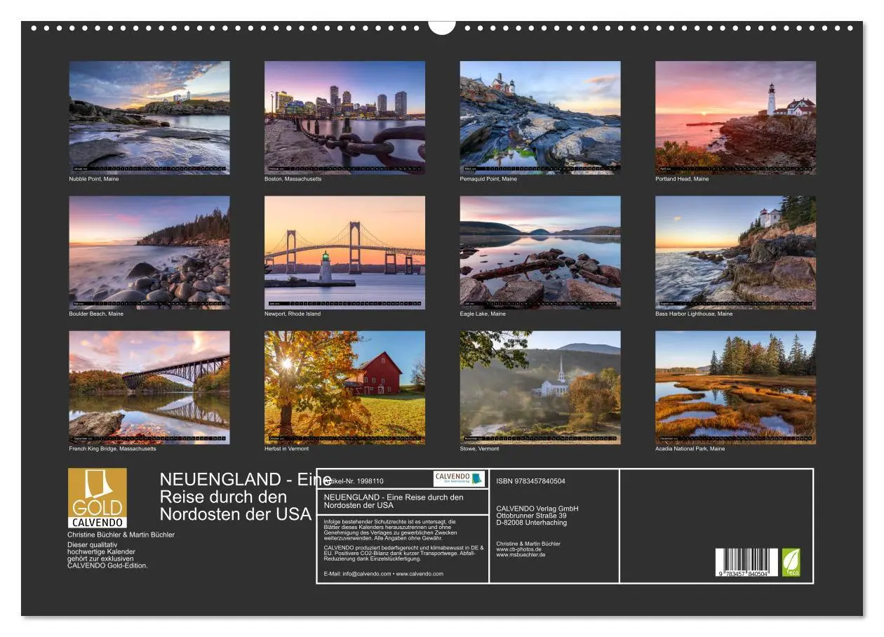 Bild: 9783457840504 | NEUENGLAND - Eine Reise durch den Nordosten der USA (Wandkalender...