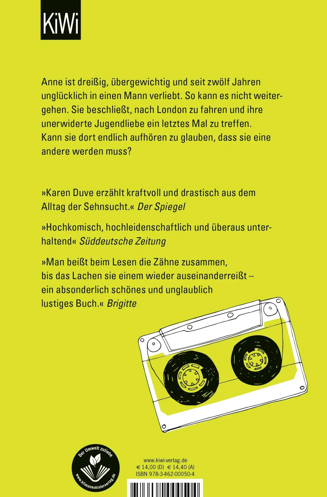 Rückseite: 9783462000504 | Dies ist kein Liebeslied | Roman | Karen Duve | Taschenbuch | 295 S.