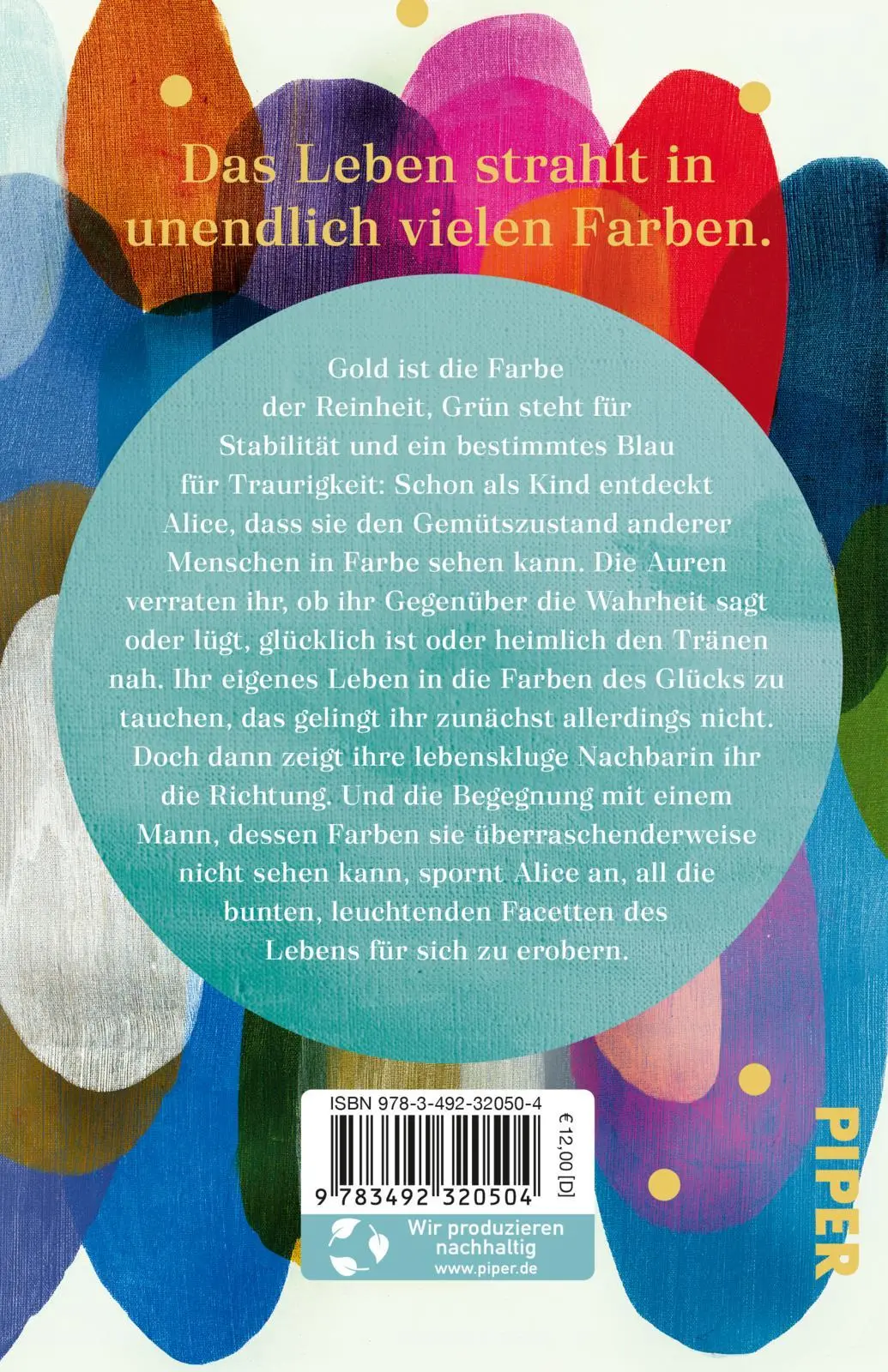Rückseite: 9783492320504 | Alle Farben meines Lebens | Cecelia Ahern | Taschenbuch | 368 S.