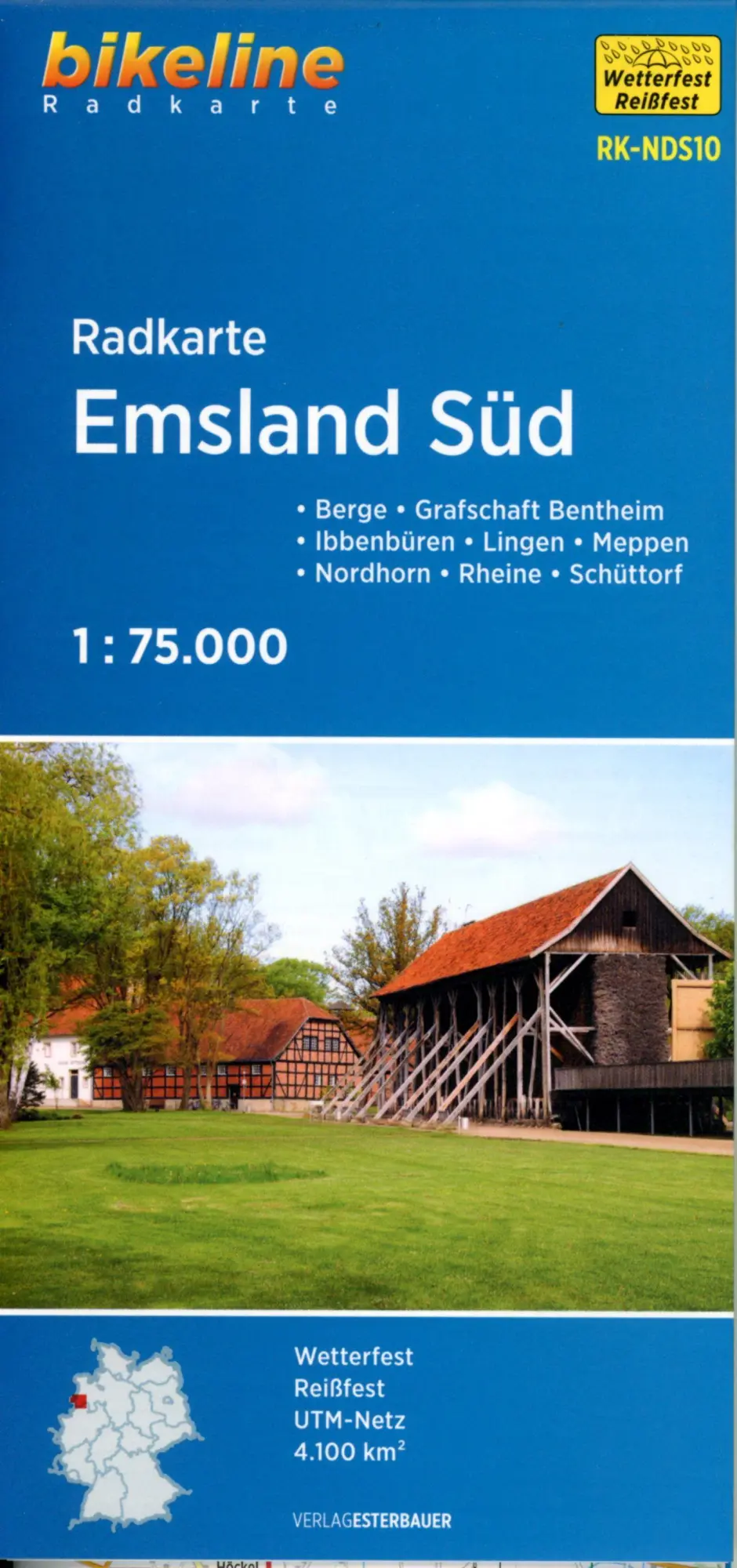 Cover: 9783711100504 | Radkarte Emsland Süd (RK-NDS10) | Esterbauer Verlag | (Land-)Karte