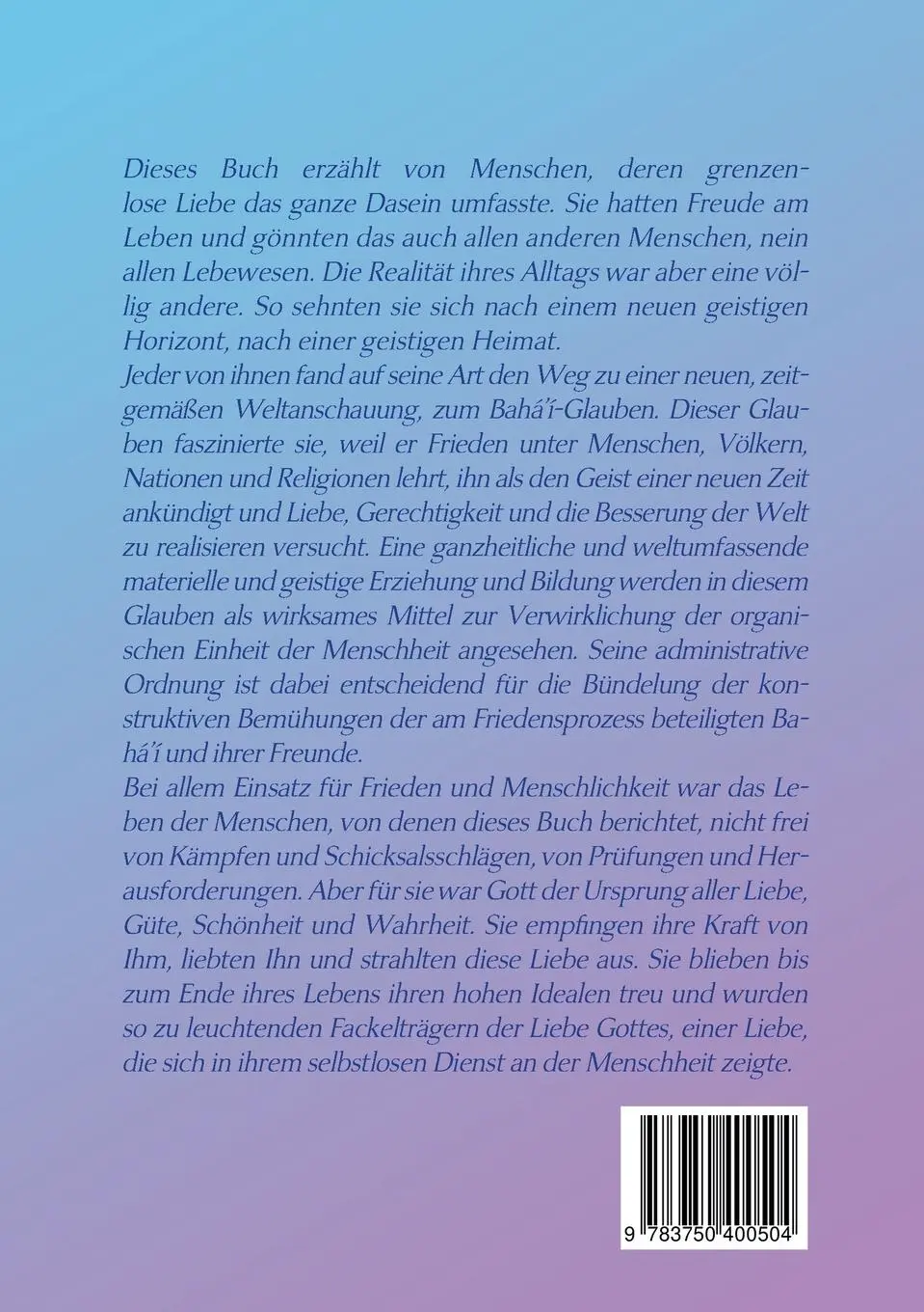 Rückseite: 9783750400504 | Fackelträger der Liebe Gottes | Zabihollah Naghashian | Taschenbuch
